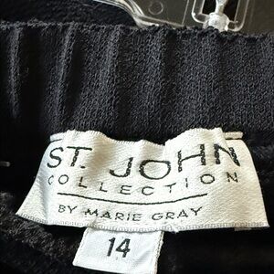 St. John Collection Elegant Black Knitwear Suit.